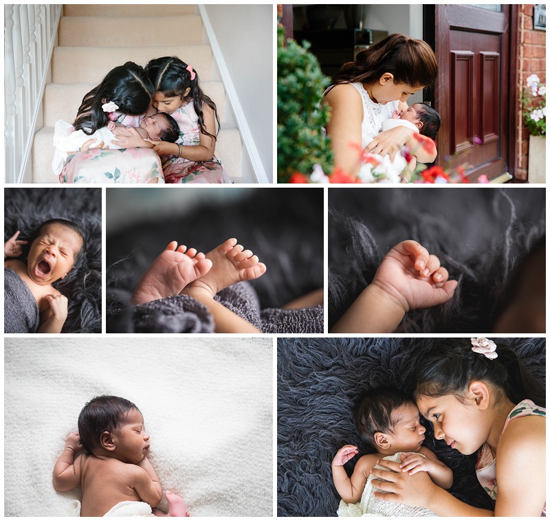 lifestyle newborn photography taken at home