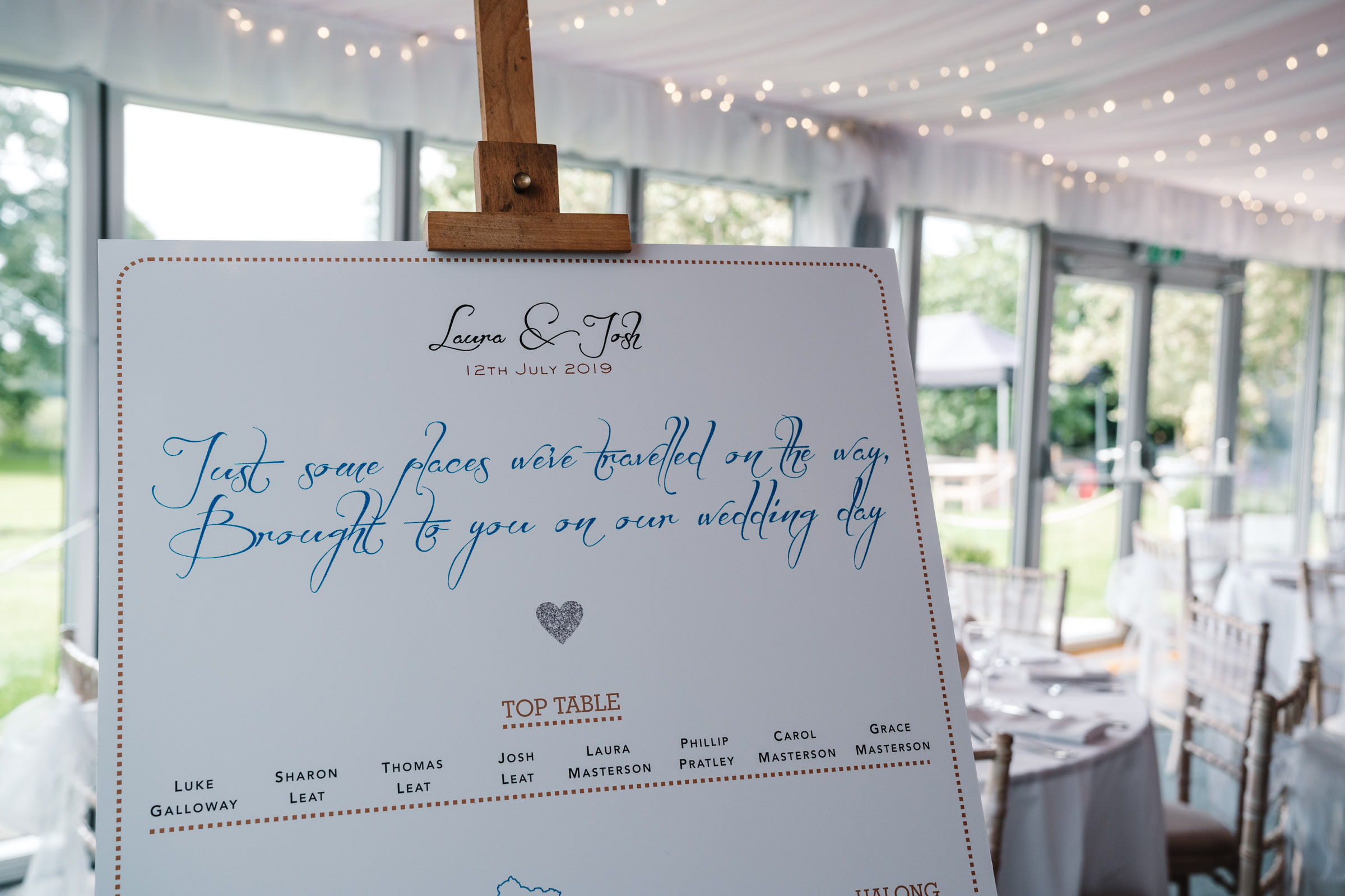 table plan, Ashton lodge wedding